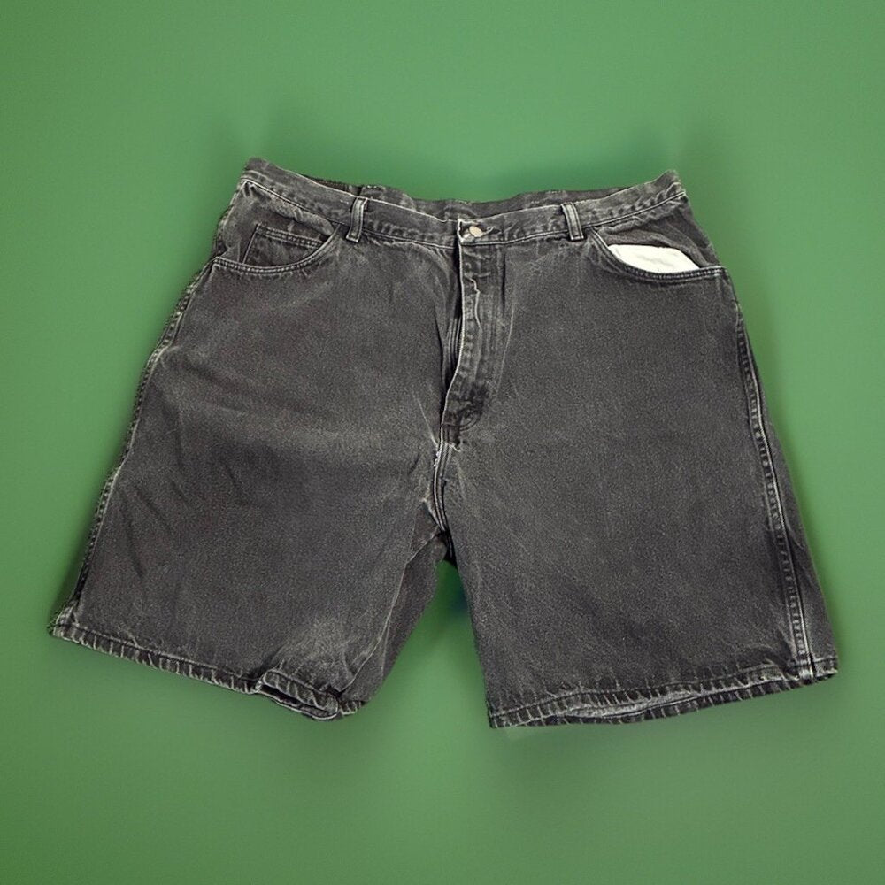 Wrangler Jean Shorts Jorts Sun Faded VTG Y2K 42 Skate Grunge Dadcore