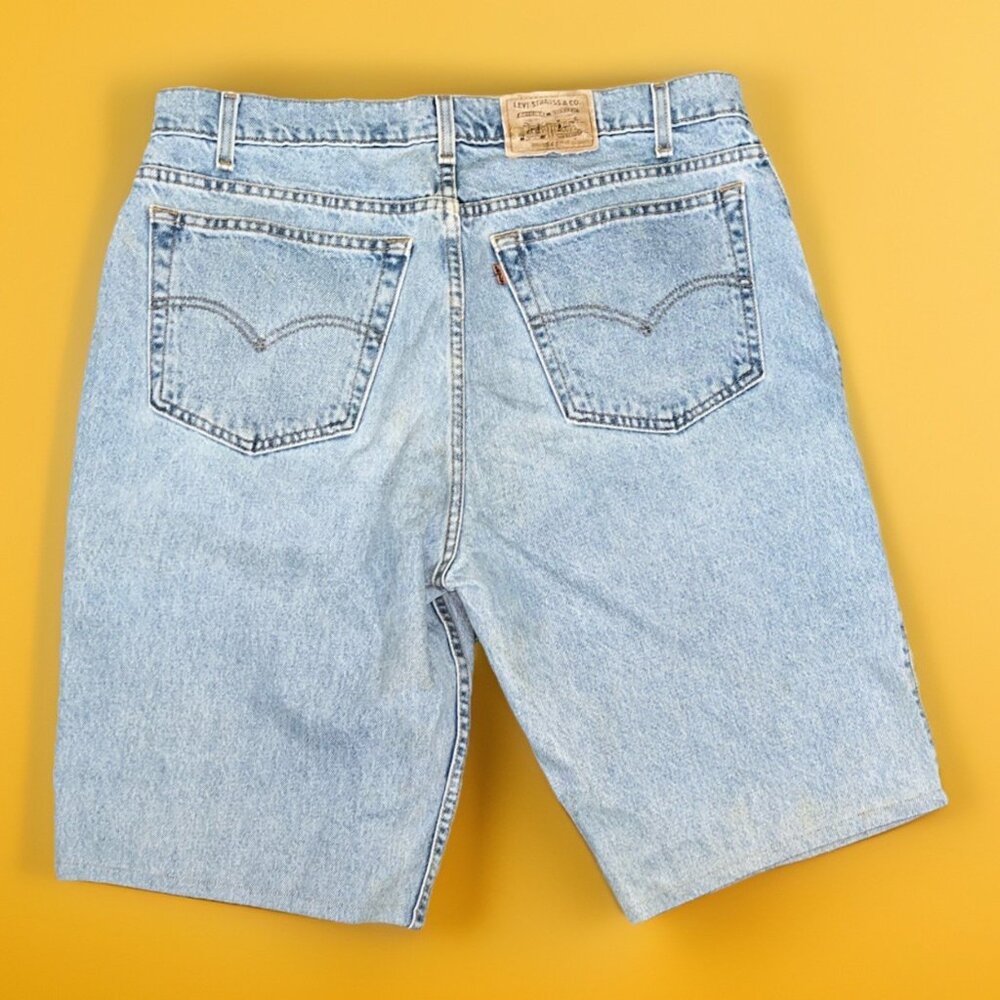 Custom Levi 545 Rhinestone Shorts Jorts Summer Casual Denim Loose Fit Sz 38
