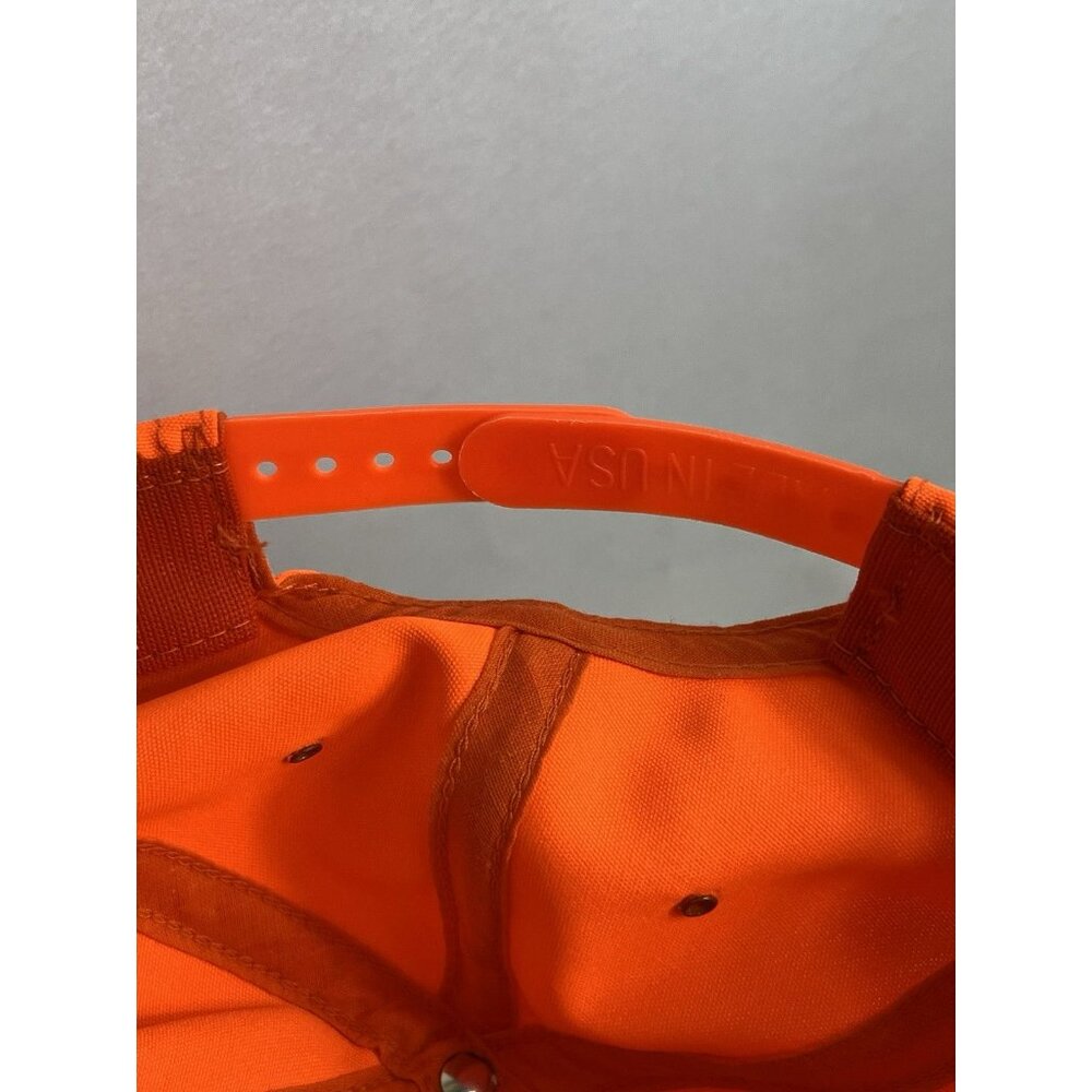 Vintage Whitetail Deer Hat Cap Mens Orange Hunting Outdoors