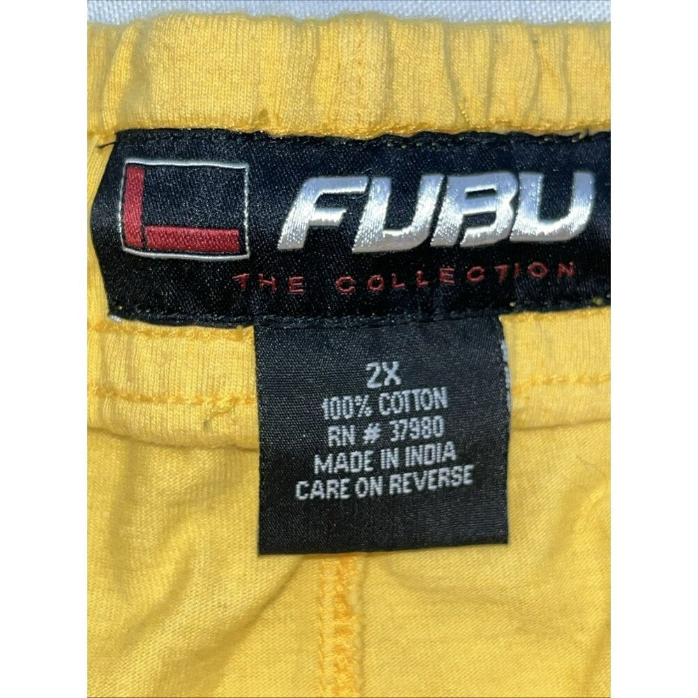 Y2K Fubu The Collection Yellow Sweat Shorts