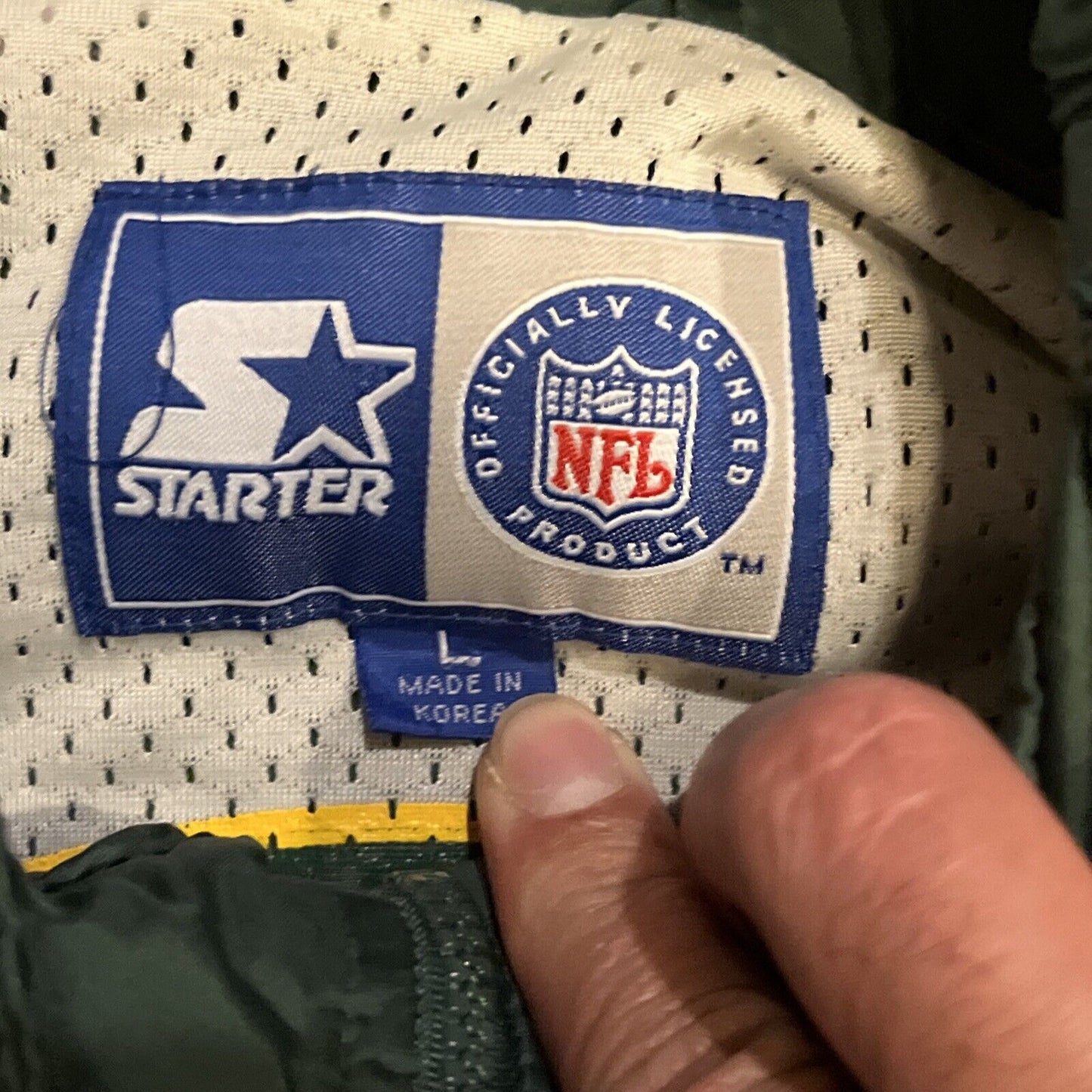 Vintage 90s Starter Green Bay Packers Hooded Jacket