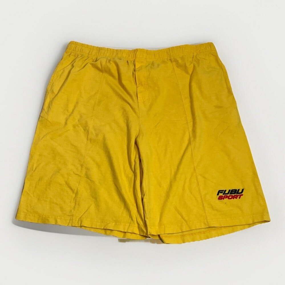 Y2K Fubu The Collection Yellow Sweat Shorts