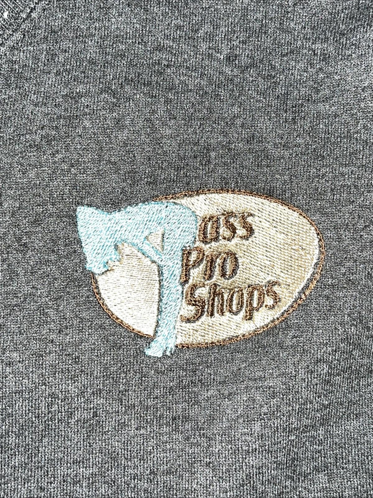Vintage Lee Heavyweight Charcoal Gray Sz L Bass Crewneck Boxy Pro Shops