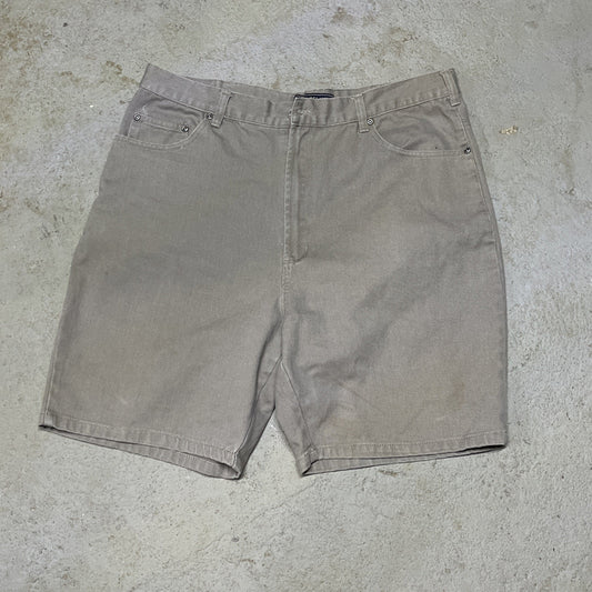 Vintage Route 66 Tan Denim Shorts