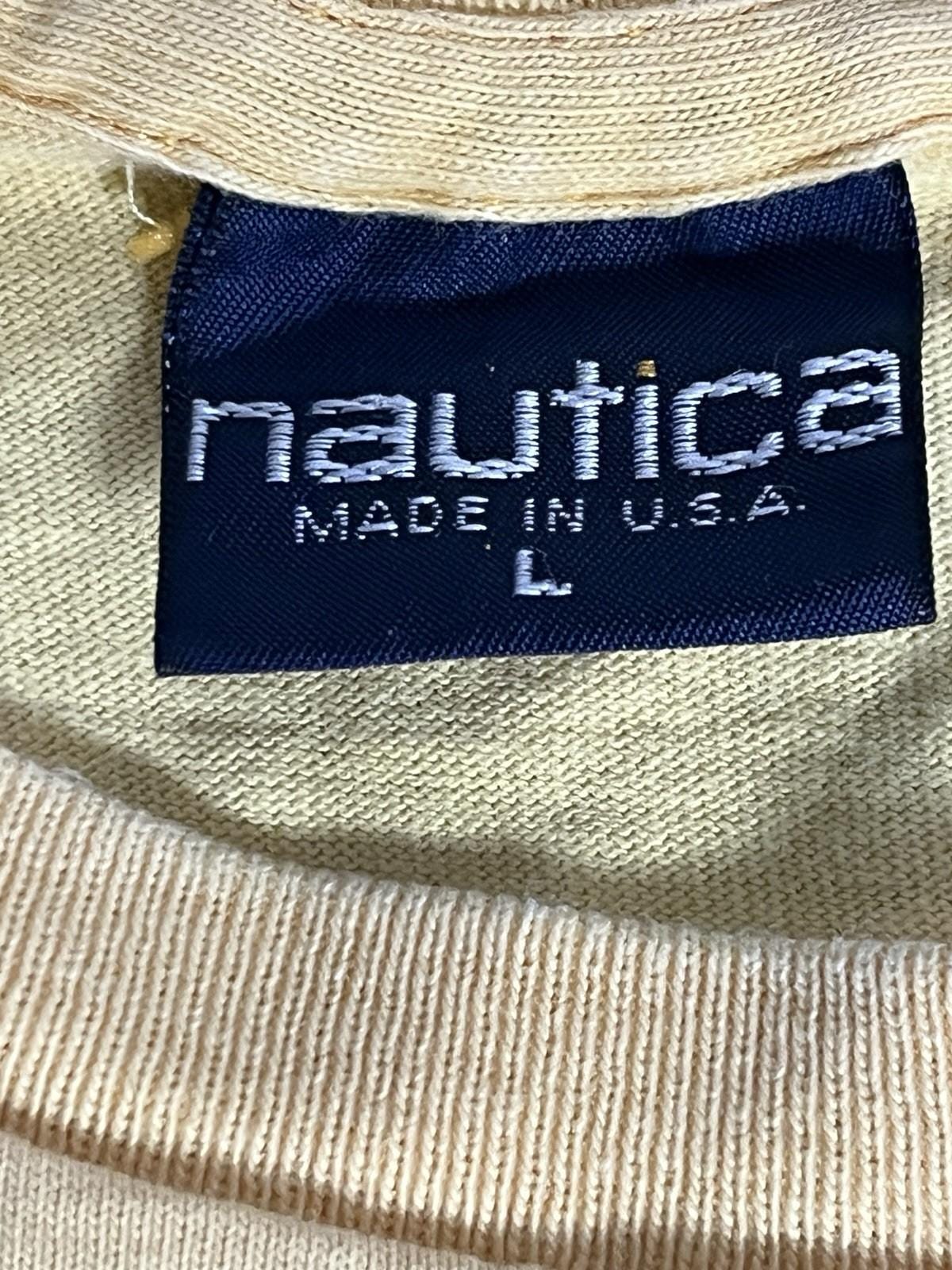 Vintage Nautica Sport Faded Yellow Pocket T Shirt