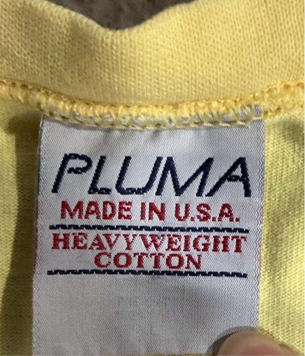 Vintage 90s Pluma Heavyweight Cotton Made in USA Blank Tee