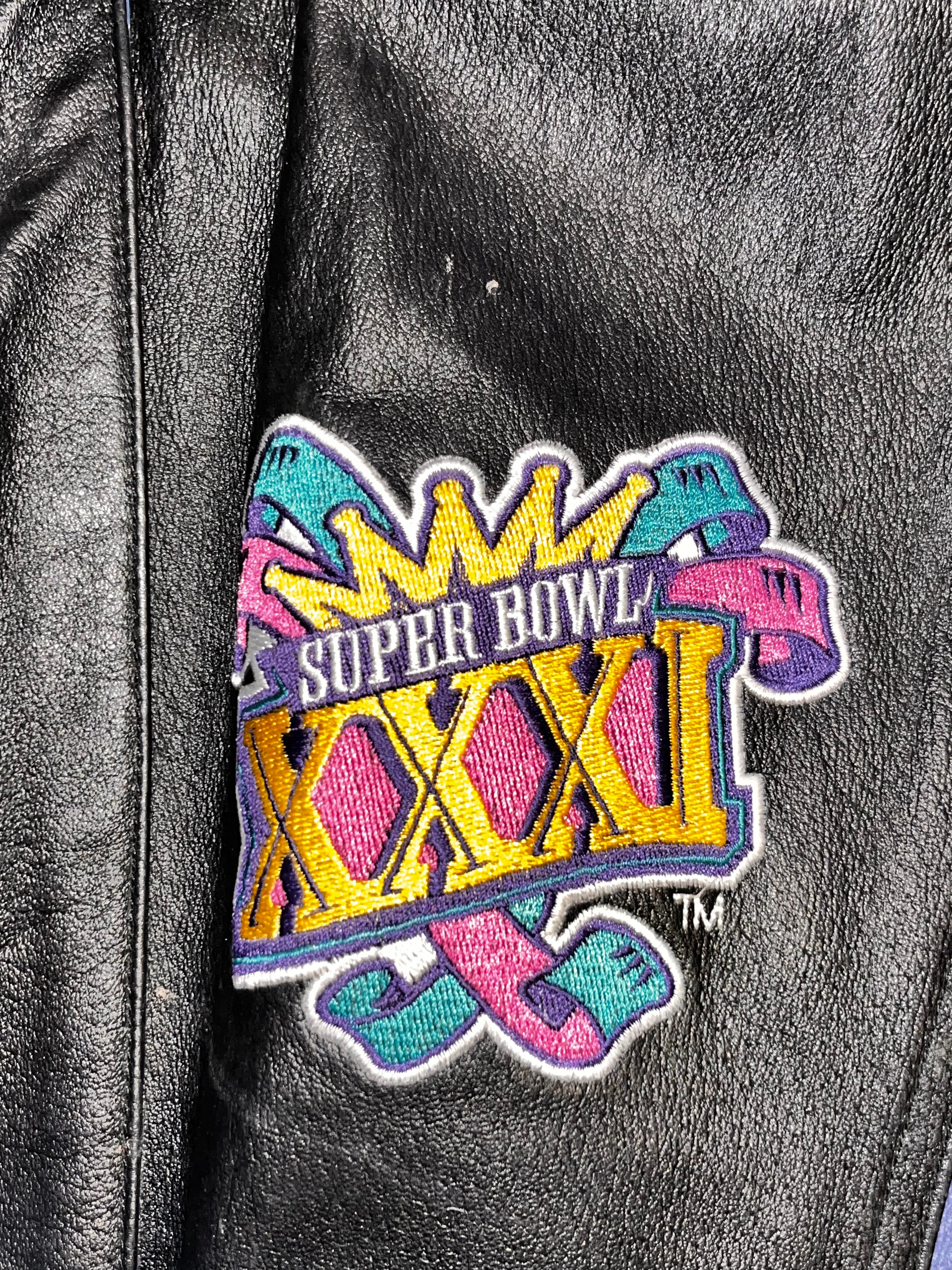 90s Starter Super Bowl 31 Leather Jacket