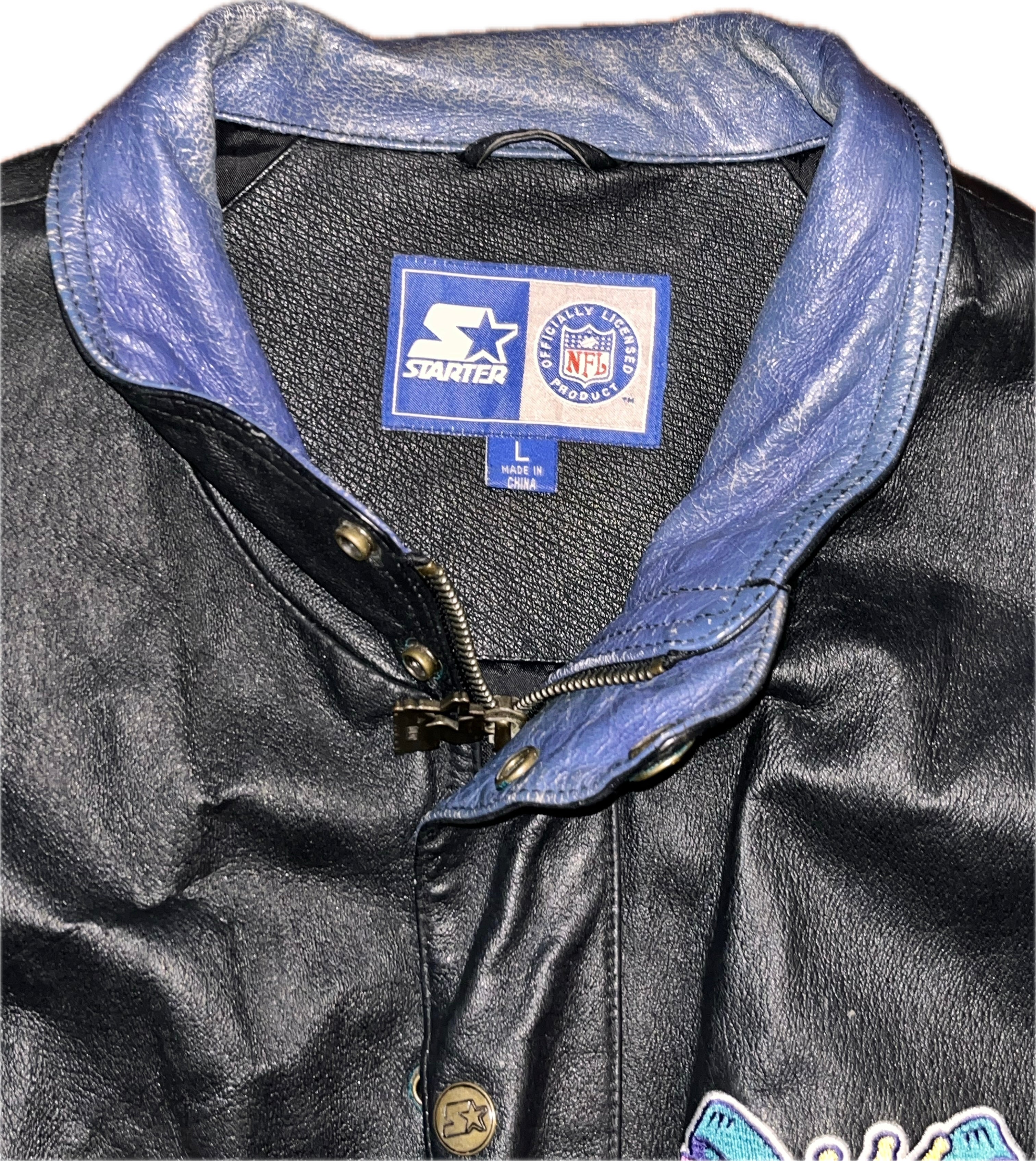 90s Starter Super Bowl 31 Leather Jacket