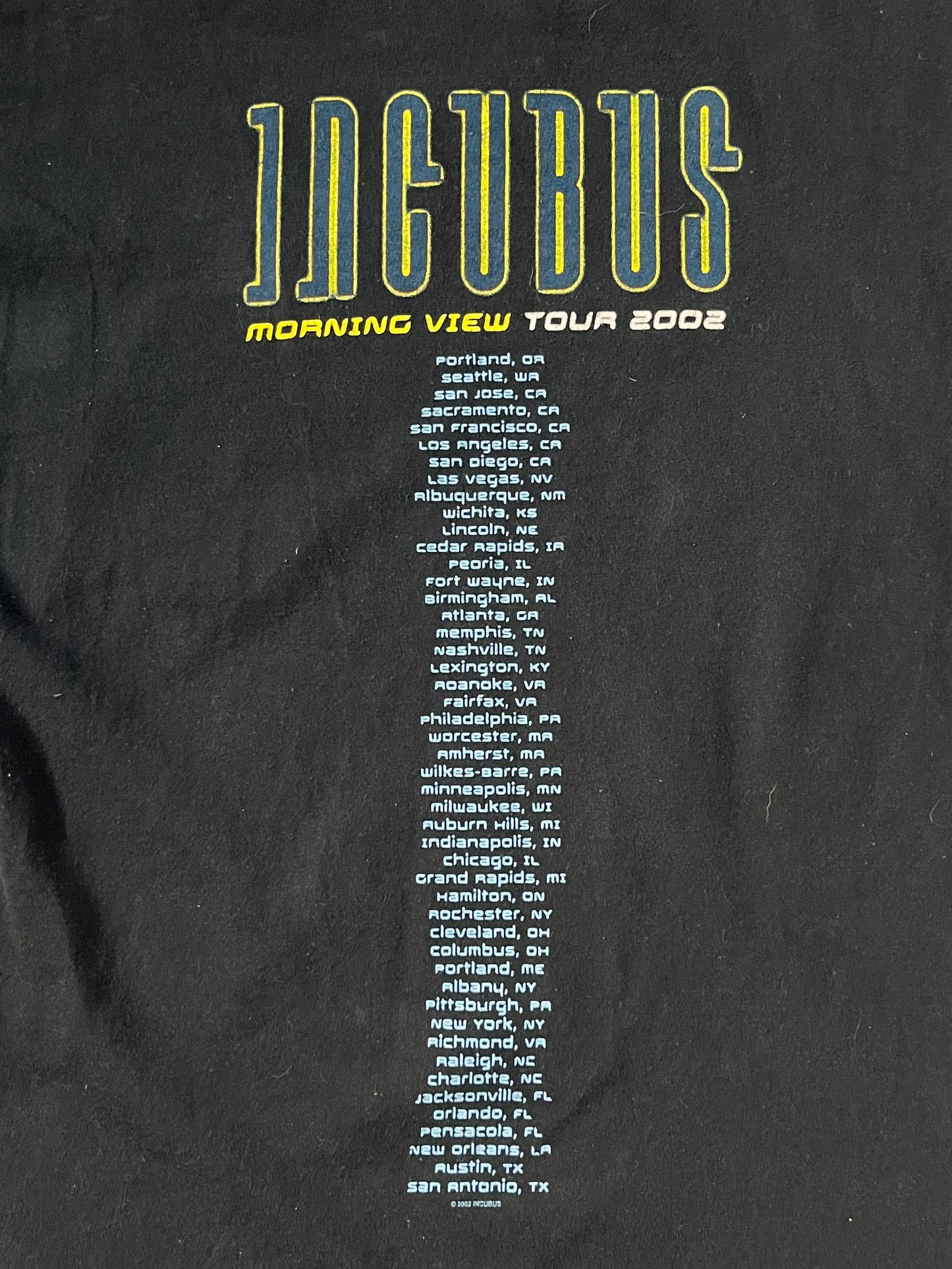 2002 Incubus Morning View T shirt