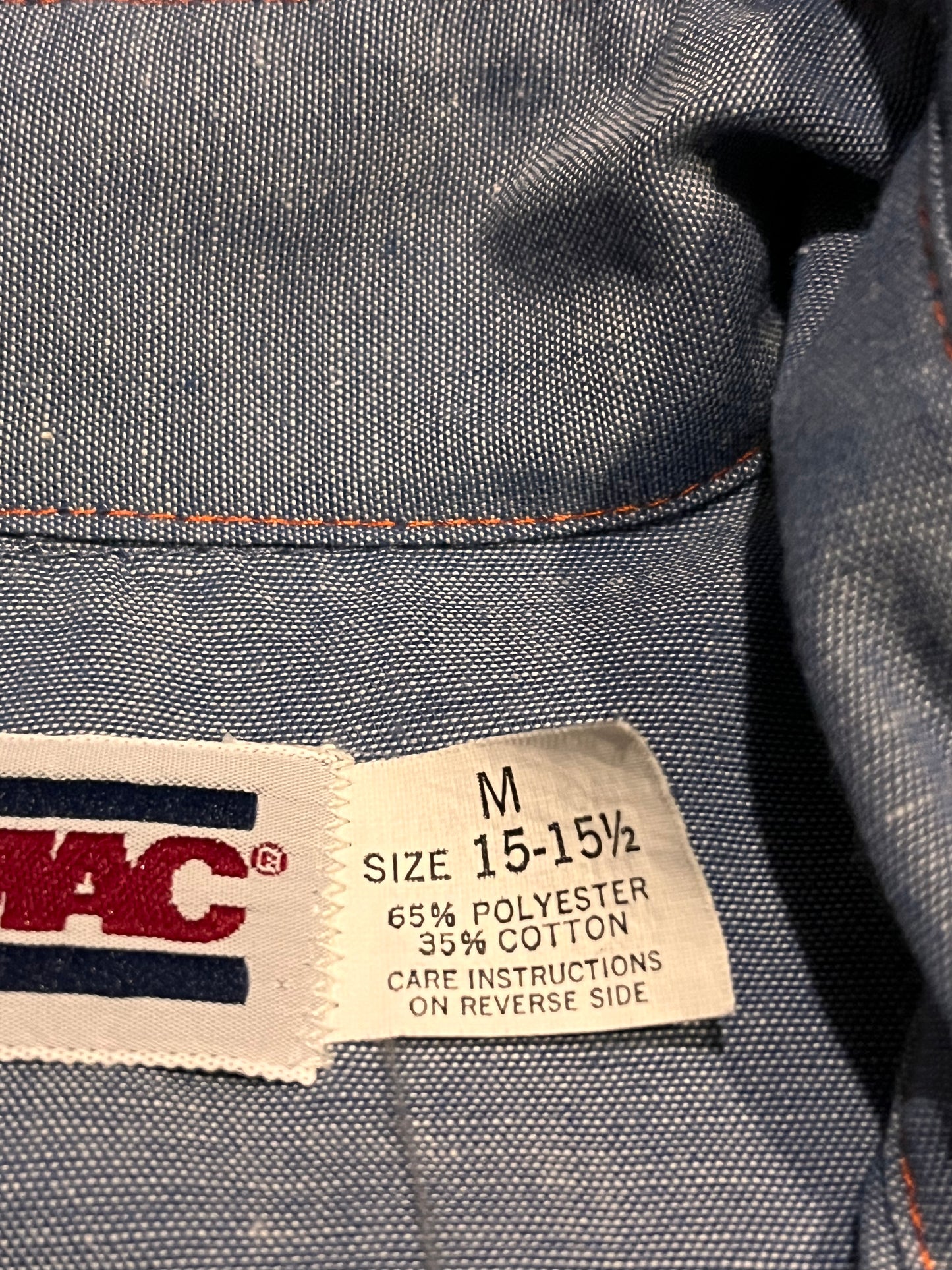 70s Big Mac Chambray Western Shirt