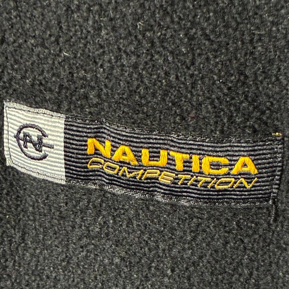 Vintage 90s Black Nautica Competition Fleece Vest