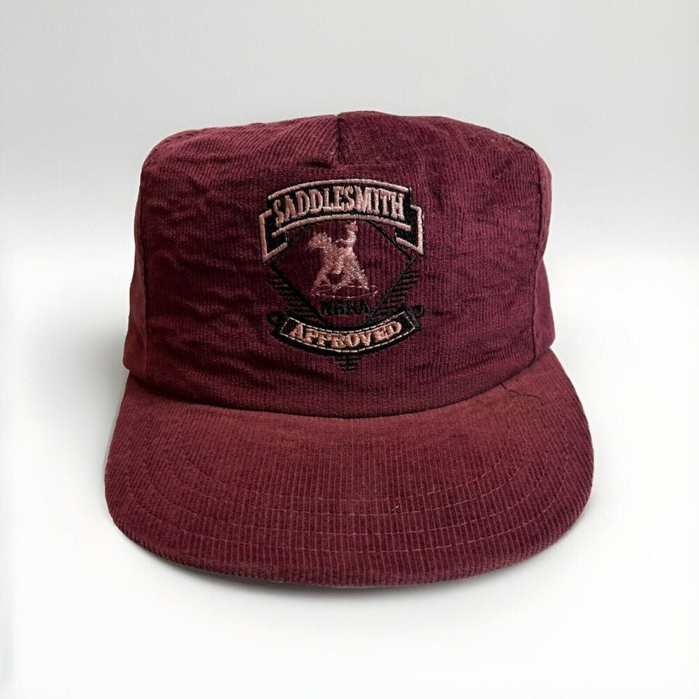 Vintage Saddlesmith Outfitters Approved Corduroy Snapback Hat