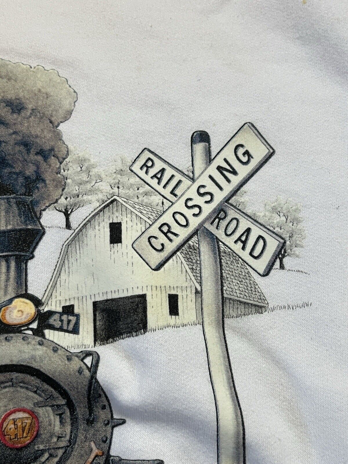 Vintage 90s Hanes Train Crewneck Sweatshirt