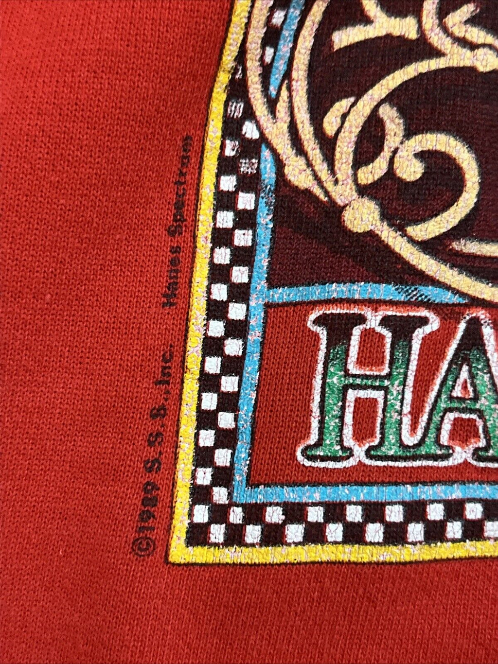 Vintage 80s Happy Holidays Santa Clause Crewneck Sweatshirt