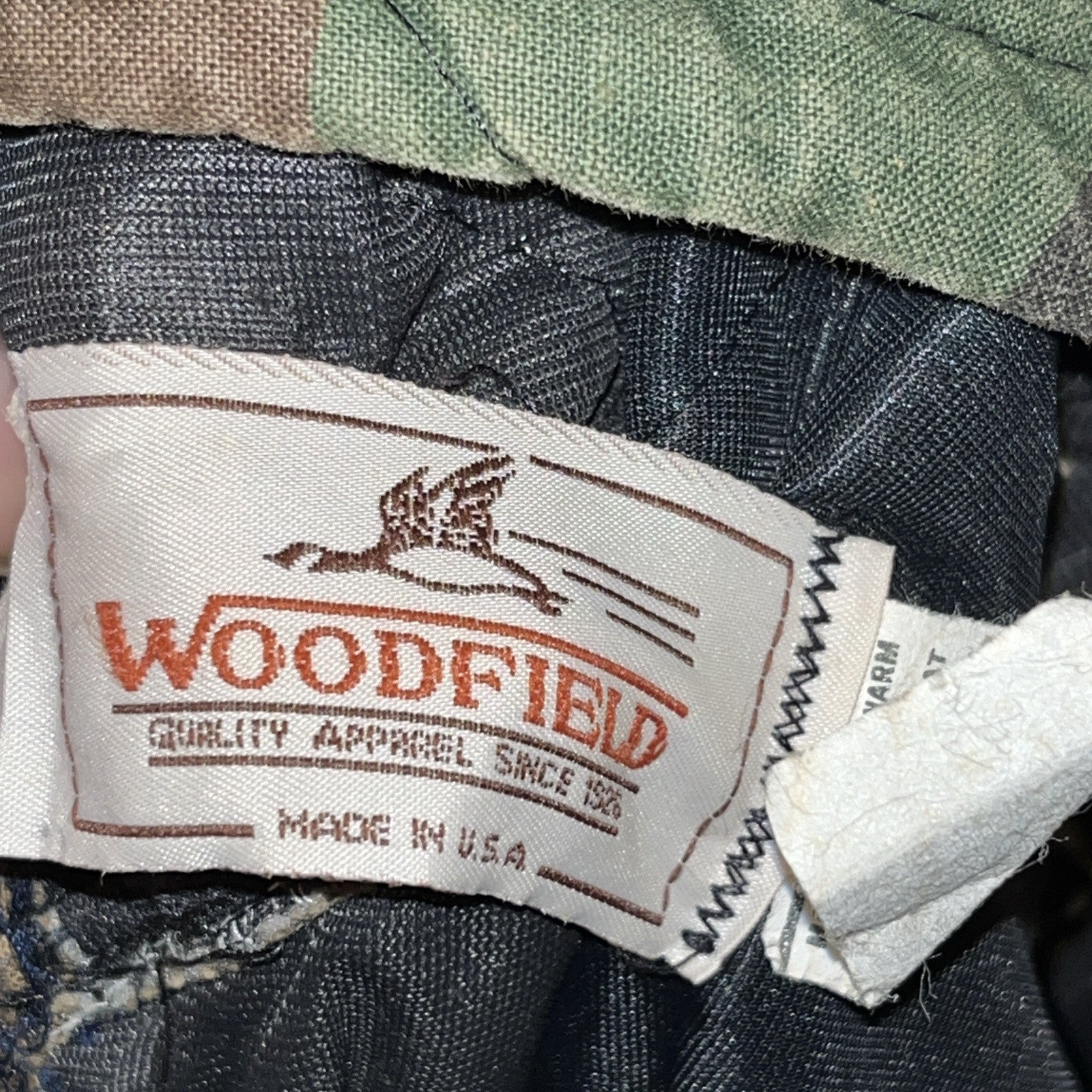 Vintage Woodfield Camo Quilted Hooded Coat