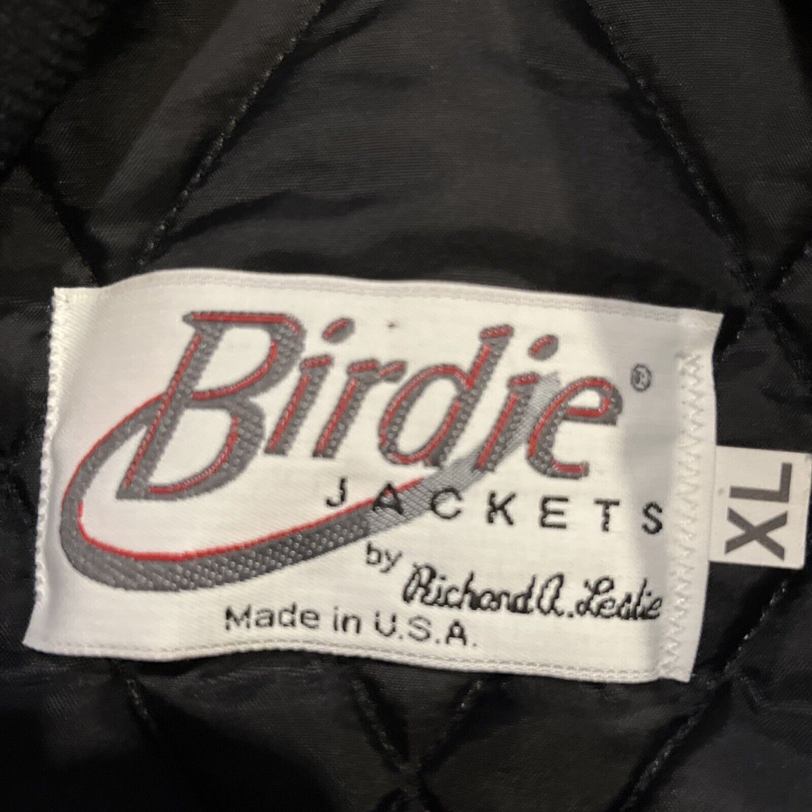 Vintage Birdie Drum And Bugle Corps Satin Jacket Sz XL Richard Leslie USA MADE
