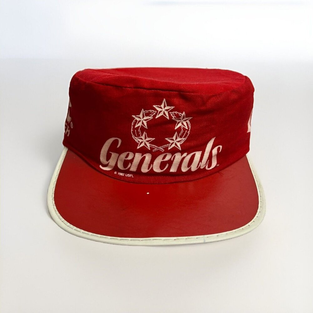 Vintage 80s USFL Football New Jersey Generals Bud Lite Painters Cap