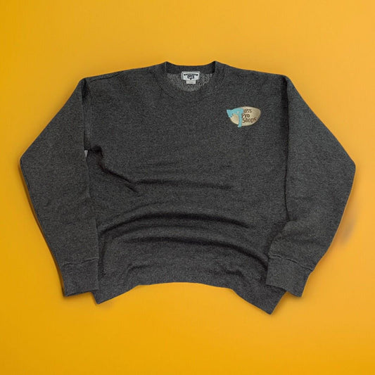 Vintage Lee Heavyweight Charcoal Gray Sz L Bass Crewneck Boxy Pro Shops