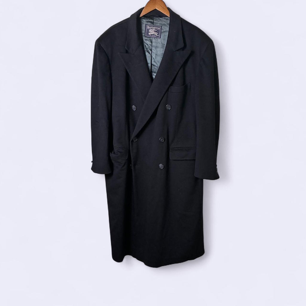 Vintage Burberry London Double Breasted Wool Trench Coat