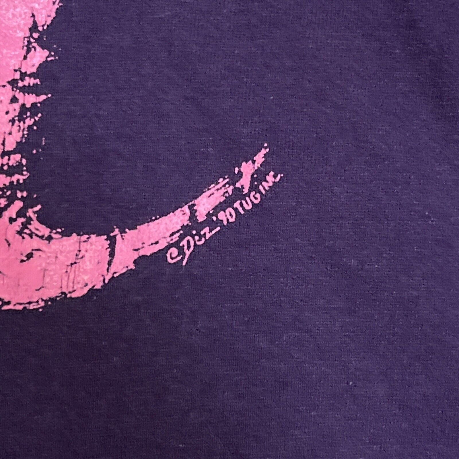 Vintage Stoli Vodka T Shirt Size XL Single Stitch Purple Pink Graffiti 90s