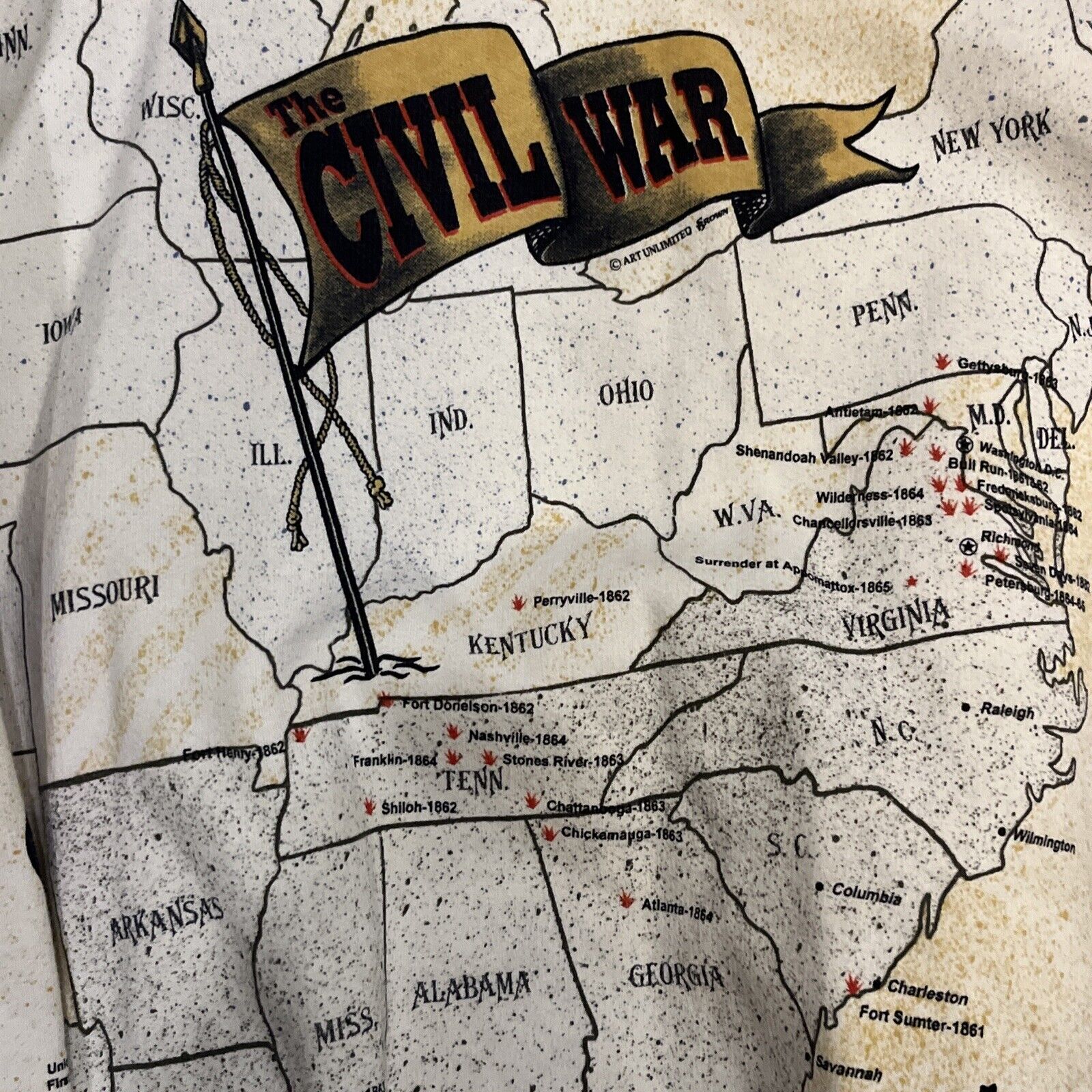 Vintage Civil War AOP Crewneck Sweatshirt