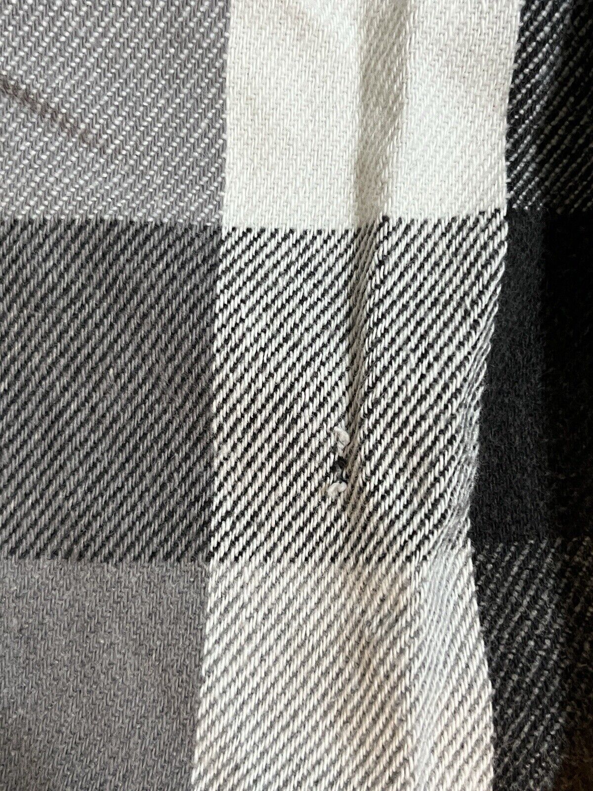 VTG Five Brothers Mens L Black Plaid Heavy Flannel Button Up Long Sleeve Shirt