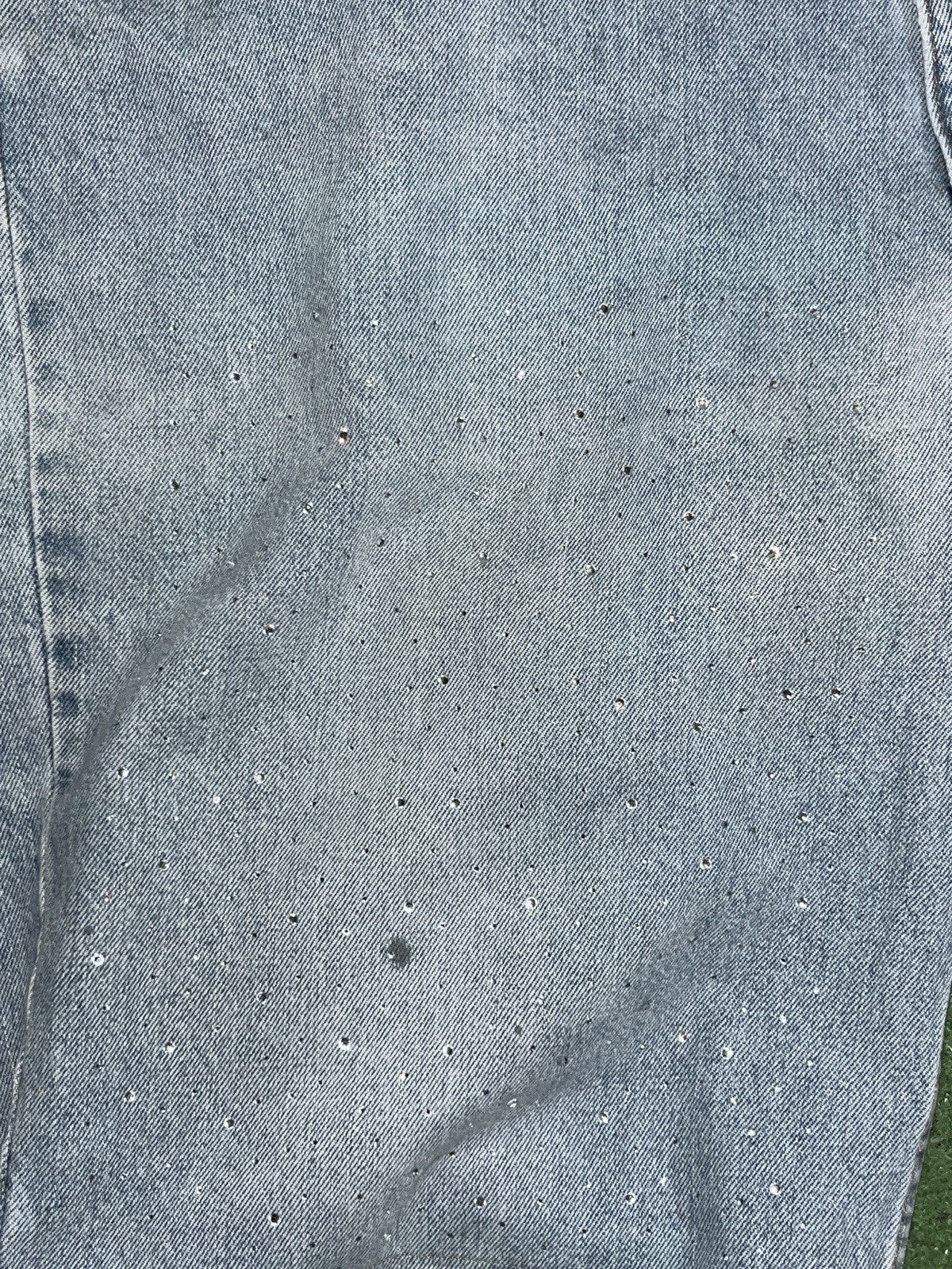 Custom Levi 560 Rhinestone Shorts Jorts Summer Casual Denim Loose Fit Sz 42