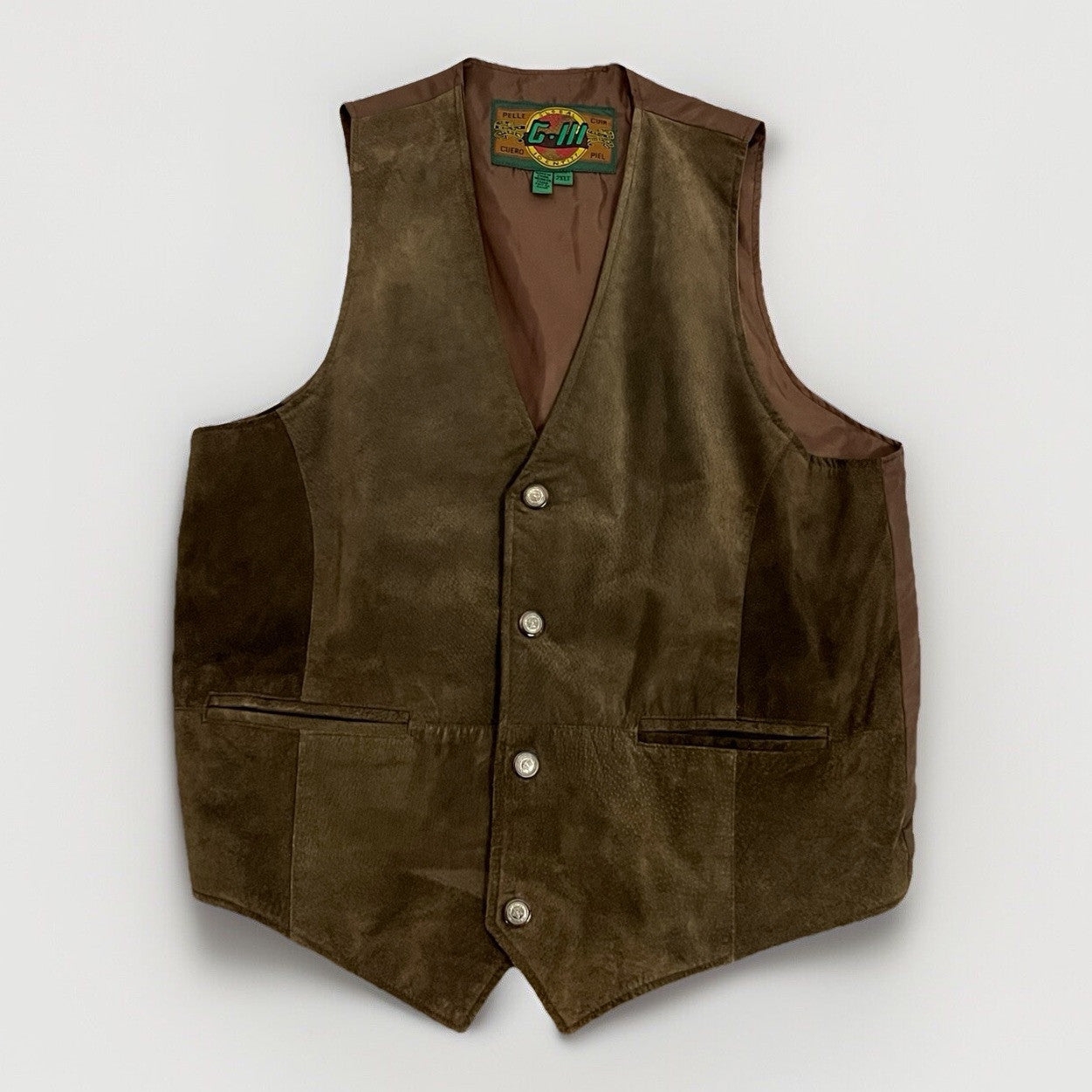 Vintage G-III Leather Vest Waistcoat