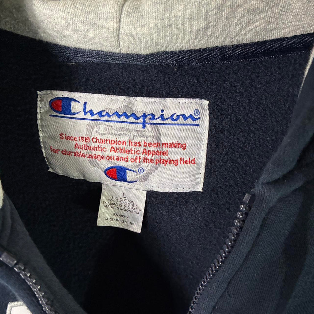Navy Champion Zip Up Hoodie Xavier