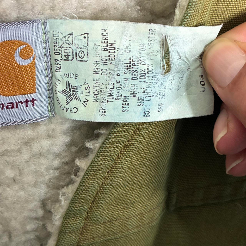 Custom Hand Painted Khaki Carhartt Sherpa Lined Canvas Vest