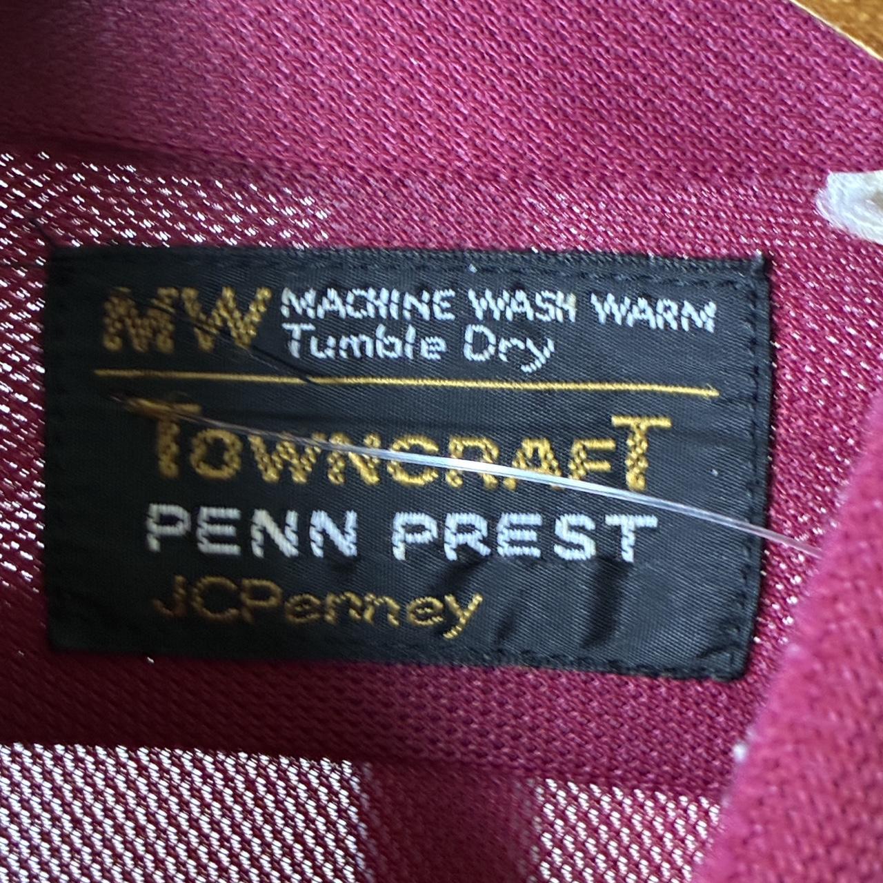 Vintage 70s Maroon Jcpenney Towncraft Sheer Shirt