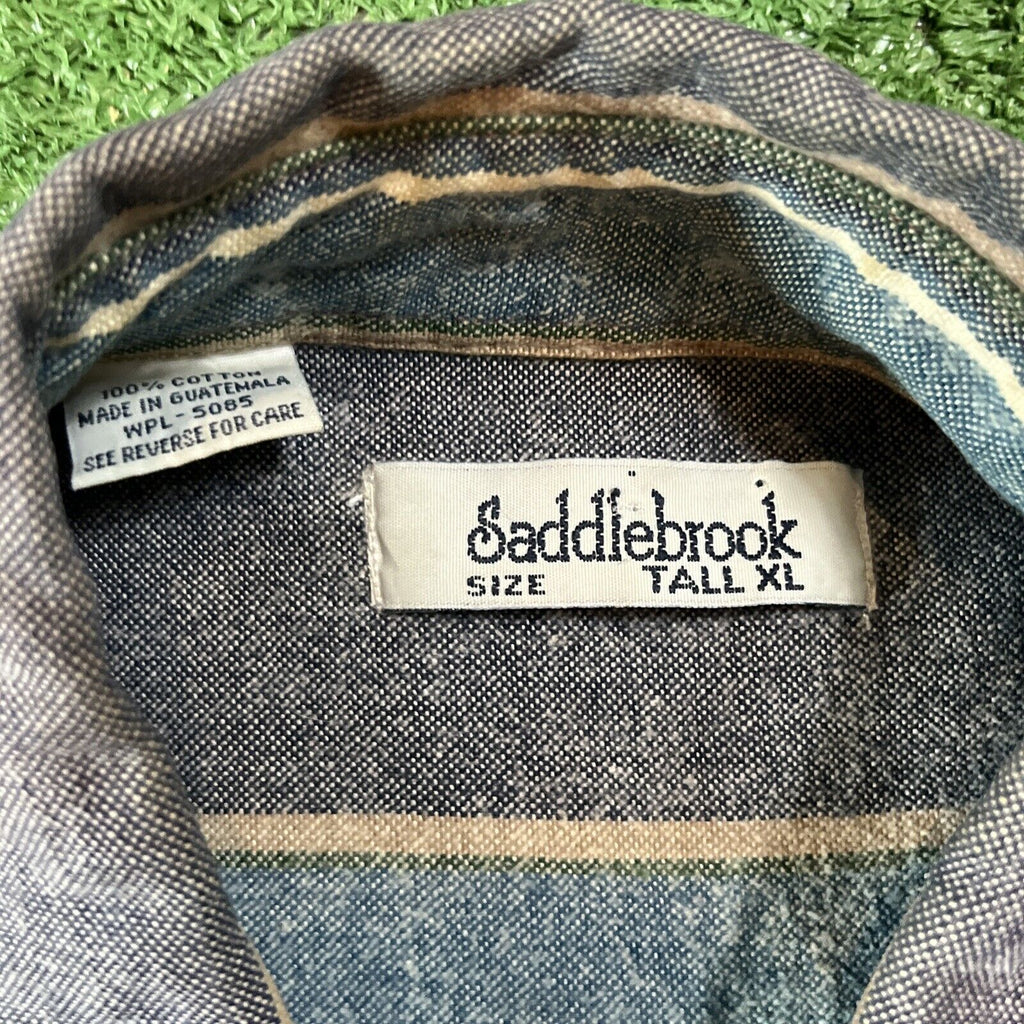 90’s Vintage Saddlebrook Vertical Stripe Western Wear Button Up