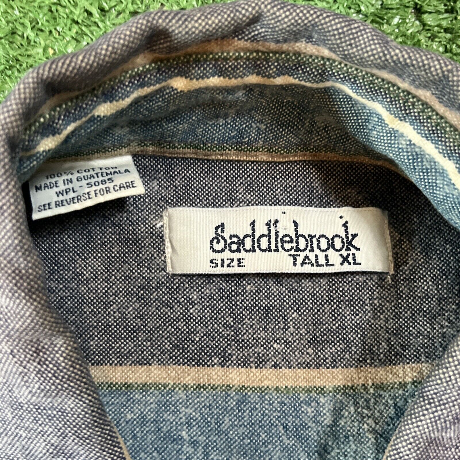 90’s Vintage Saddlebrook Vertical Stripe Western Wear Button Up