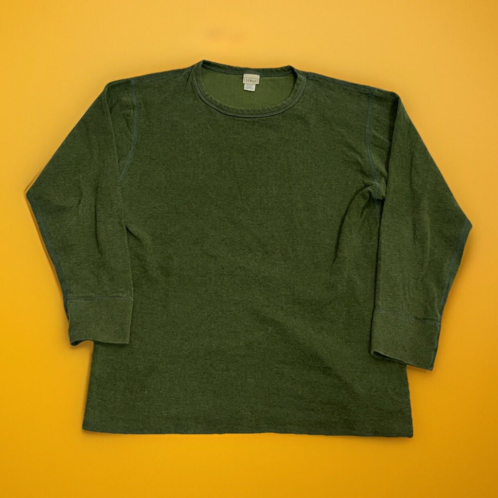 90s LL Bean Double Layer Wool Crewneck Pullover Shirt