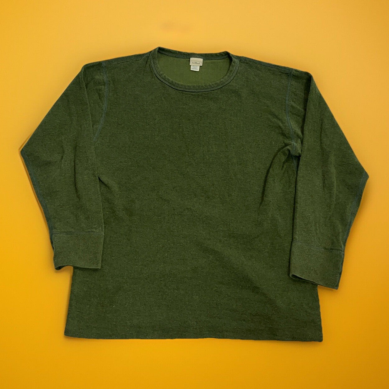 90s LL Bean Double Layer Wool Crewneck Pullover Shirt