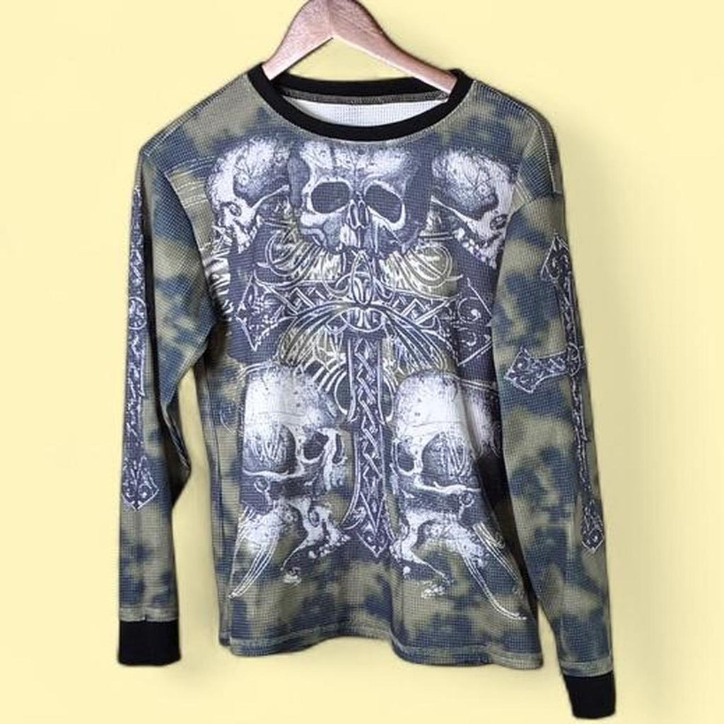Skull and Crosses Thermal Shirt
