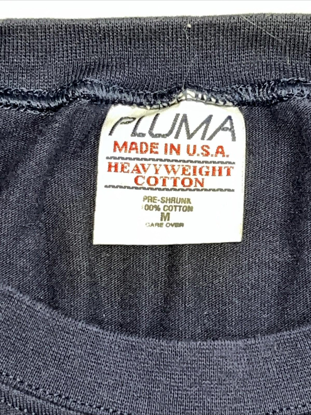 Vintage Pluma Heavyweight T Shirt Men’s M Blank Made In USA Navy Usa Cotton