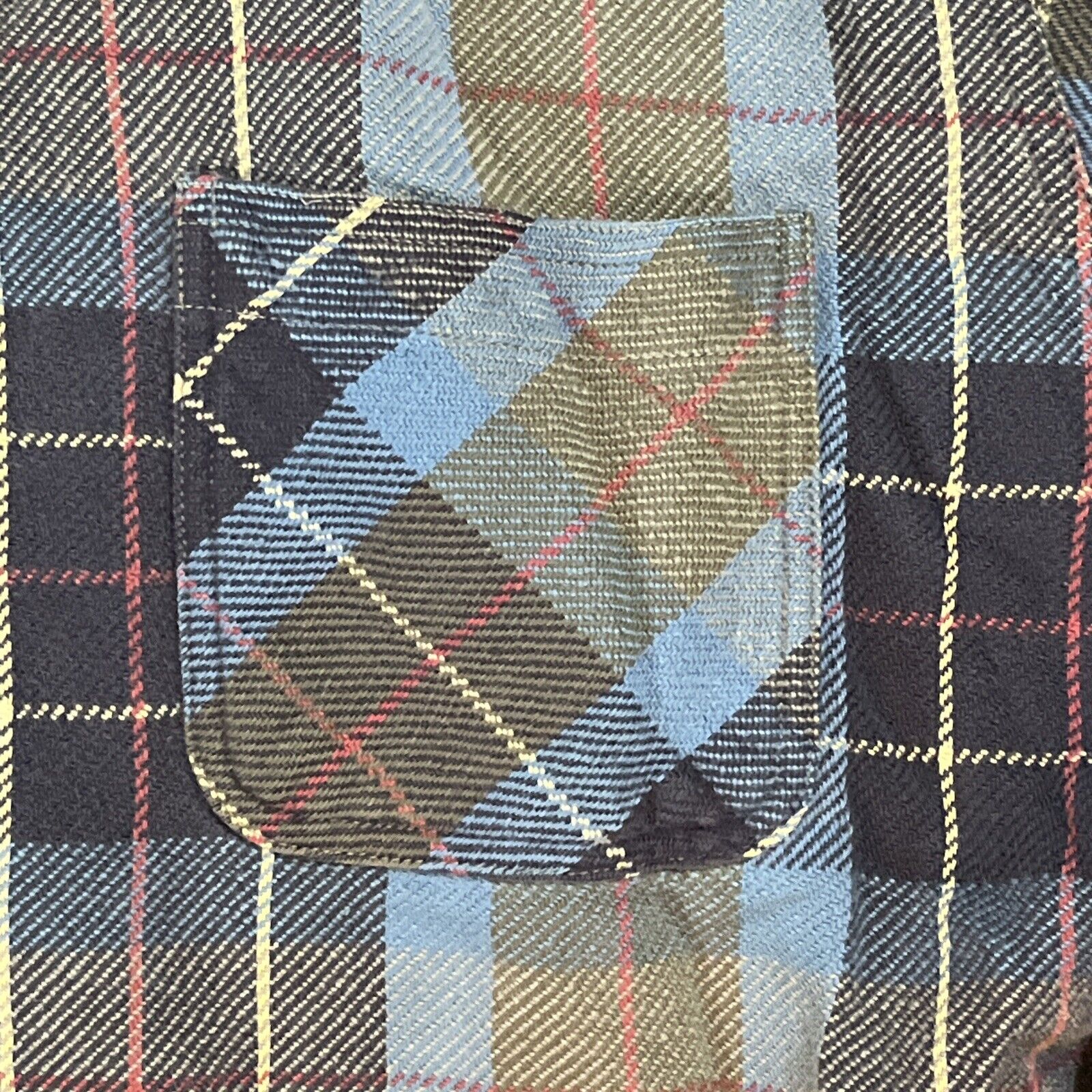 Vintage BIG MAC Shirt Mens L Flannel Workwear Check Plaid Button Faded