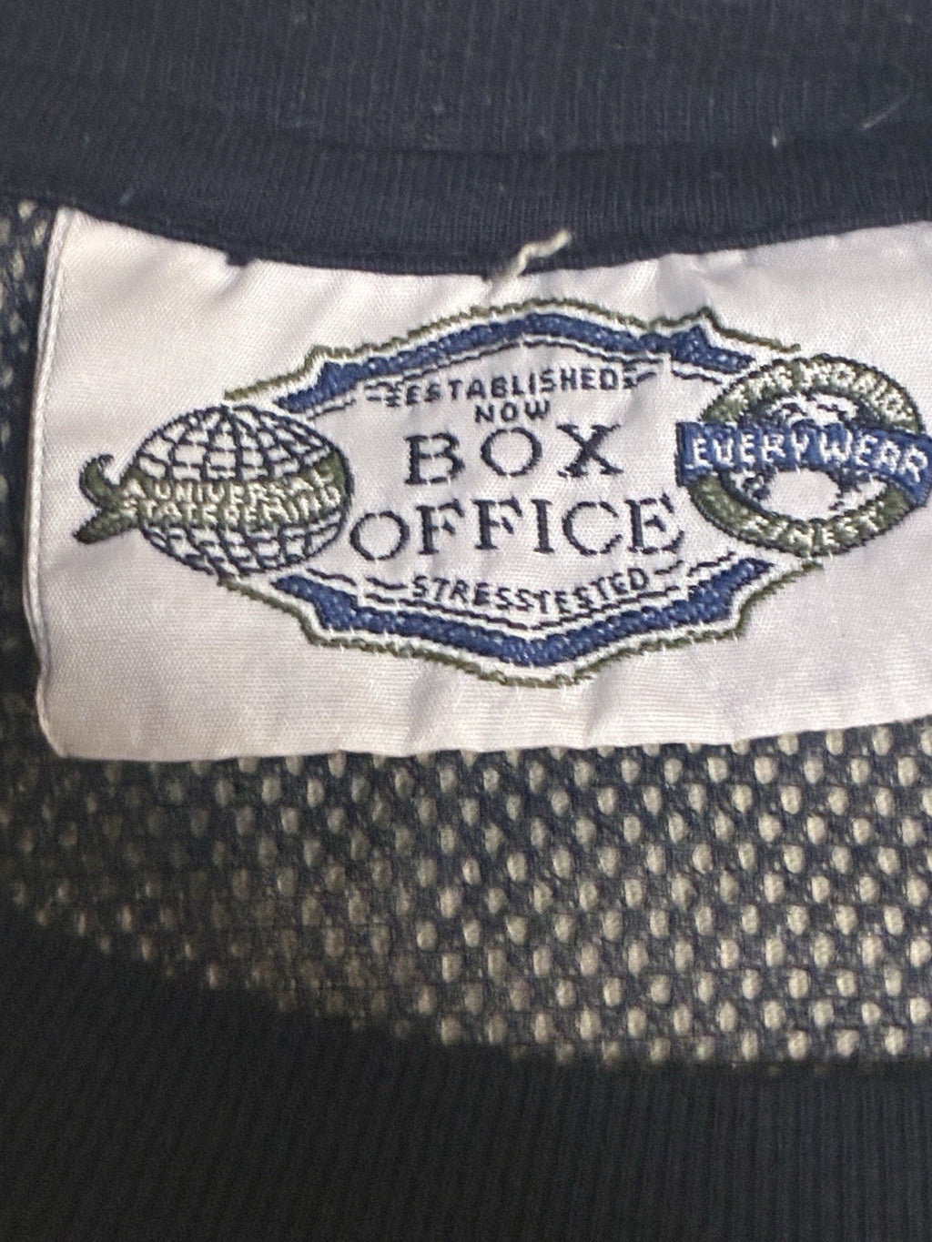 Vintage Y2K Box Office Tan Black Raglan Tee Sz XL