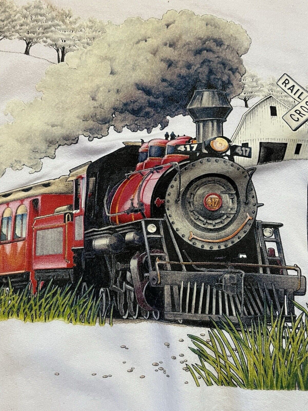 Vintage 90s Hanes Train Crewneck Sweatshirt