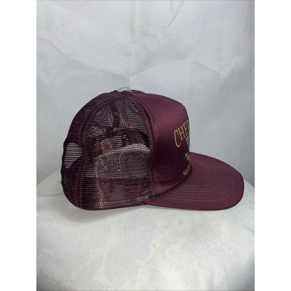 90s Cherokee North Carolina Wild Life Wolf Rope Trucker Hat