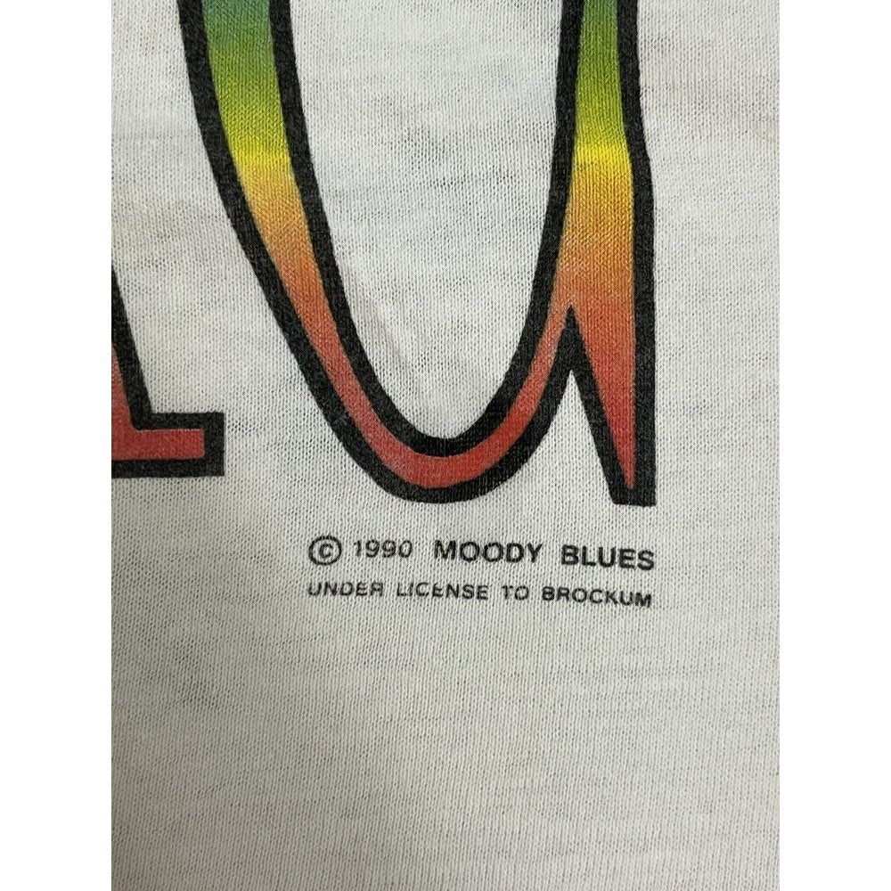 Vintage 1990 Brokum Moody Blues World Tour T Shirt