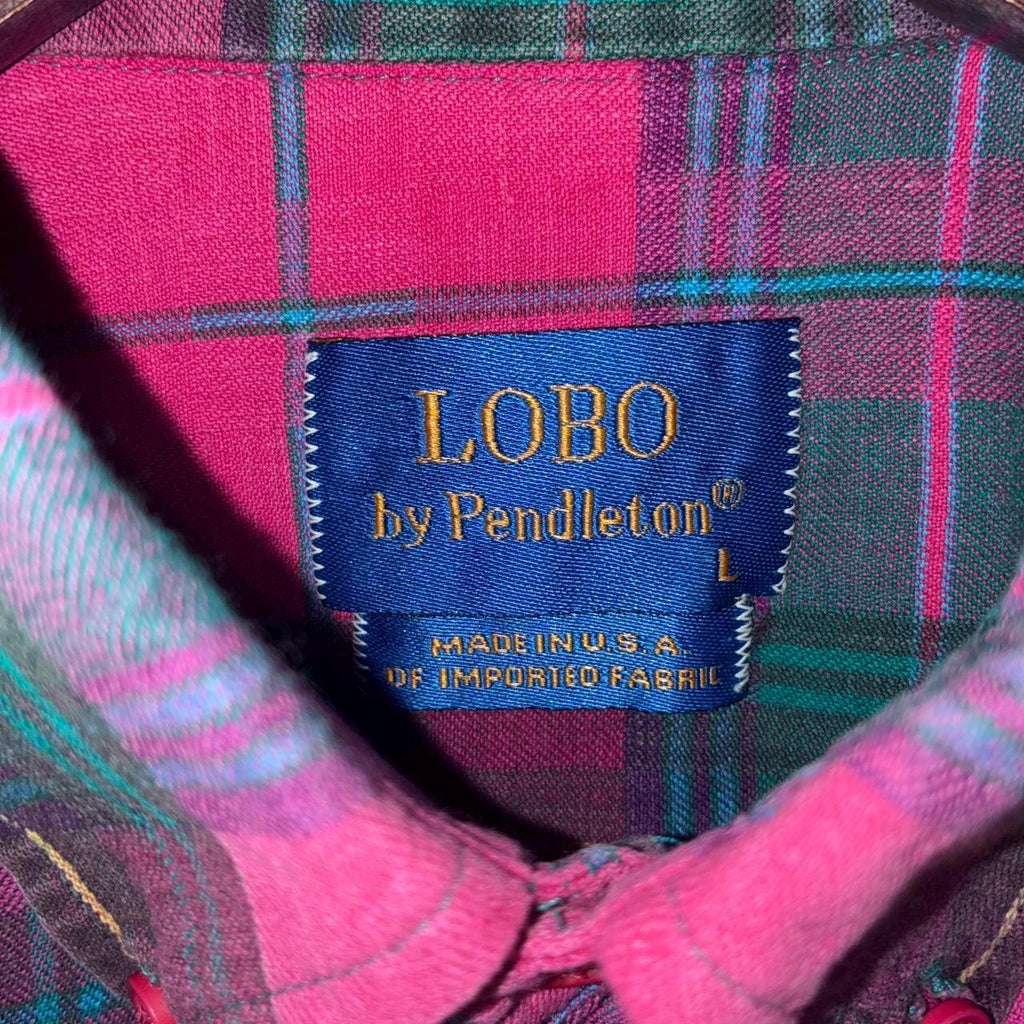 Vintage Lobo by Pendleton Plaid Short sleeve Shirt