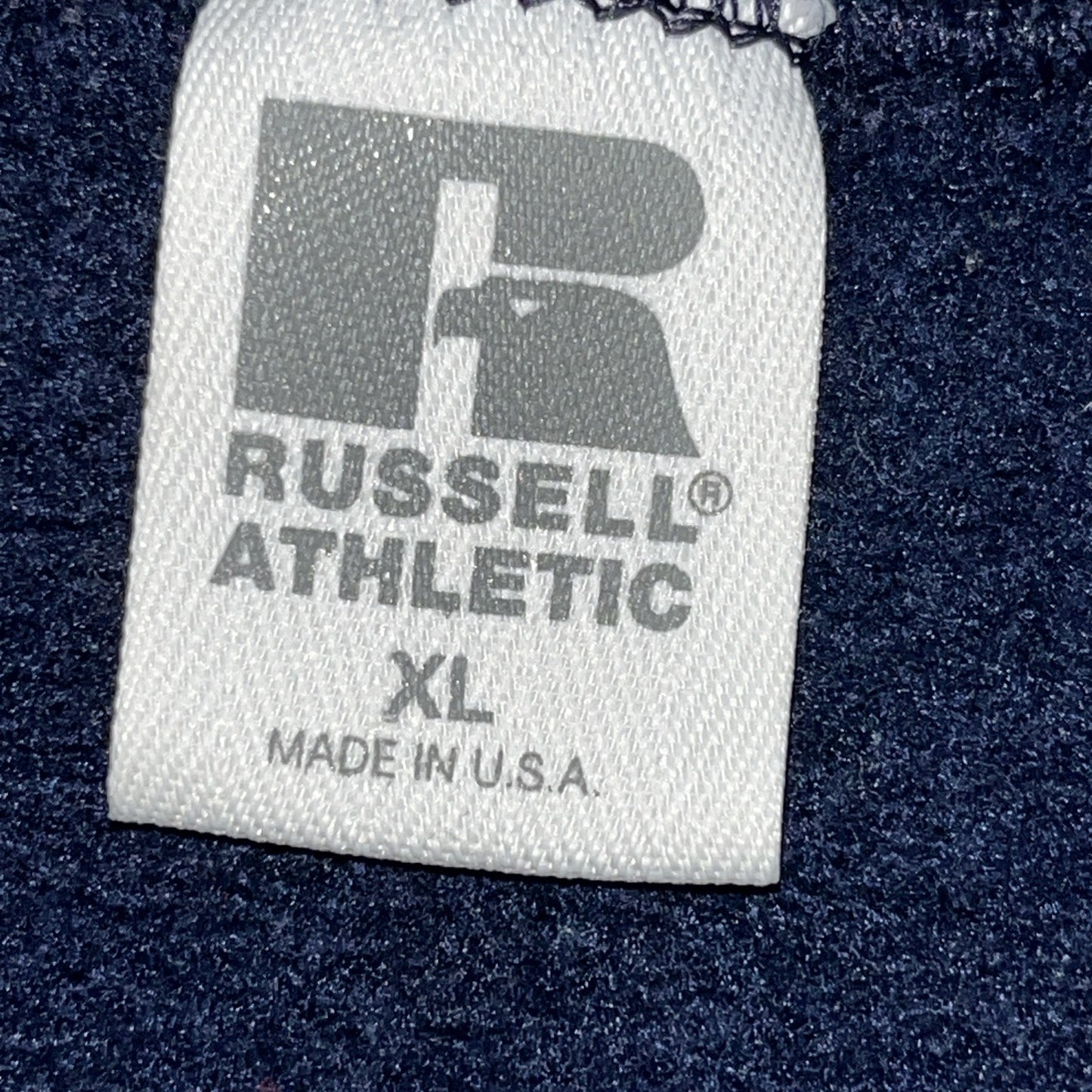 Vintage Russell Athletics Navy Blue Sz XL Crewneck Boxy Pro Shops Made In US