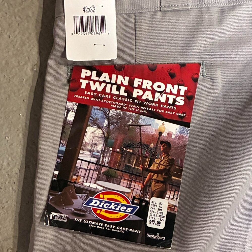 Deadstock Vintage Y2K Dickies Grey Work Pants