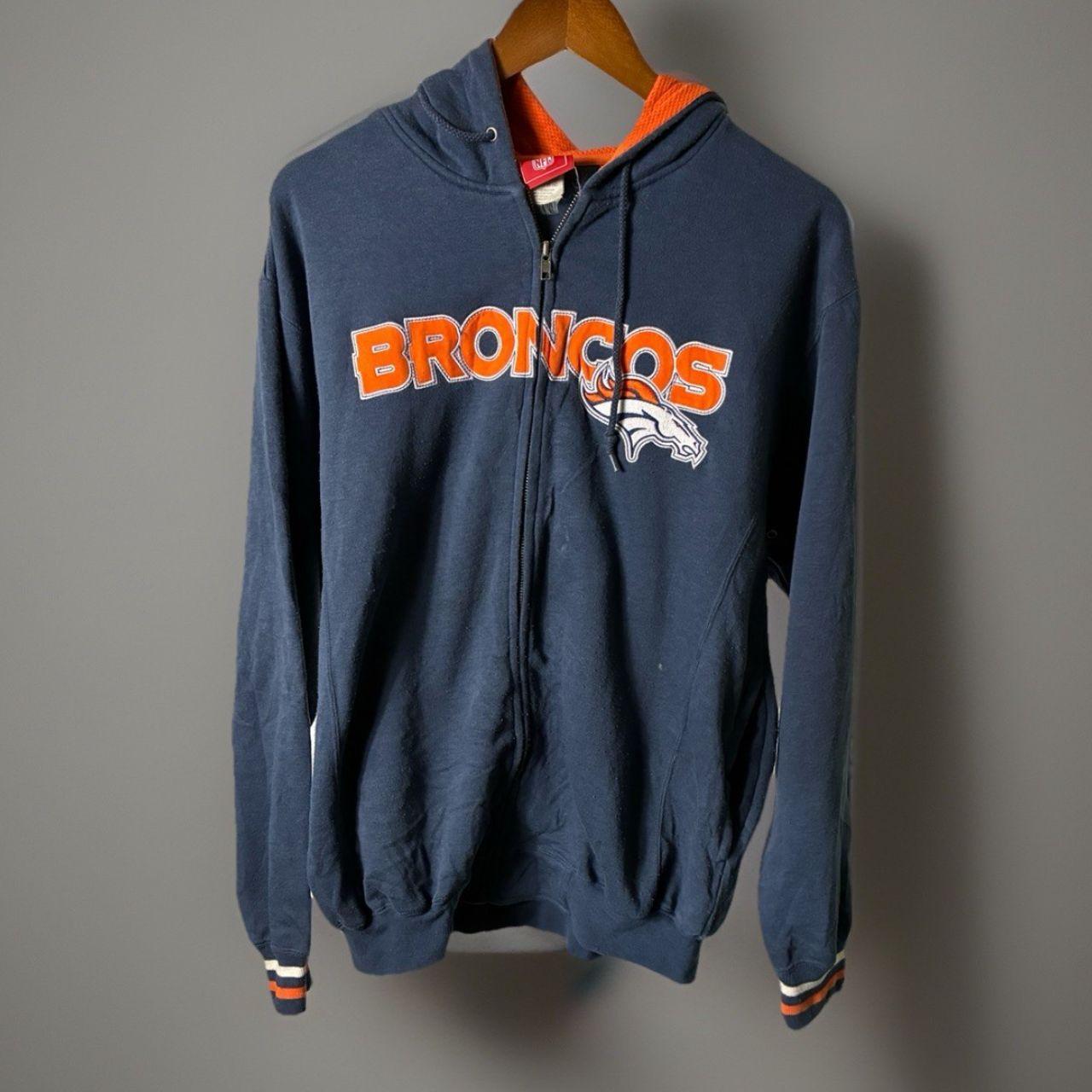 Vintage Y2K Denver Broncos Zip Up Hoodie