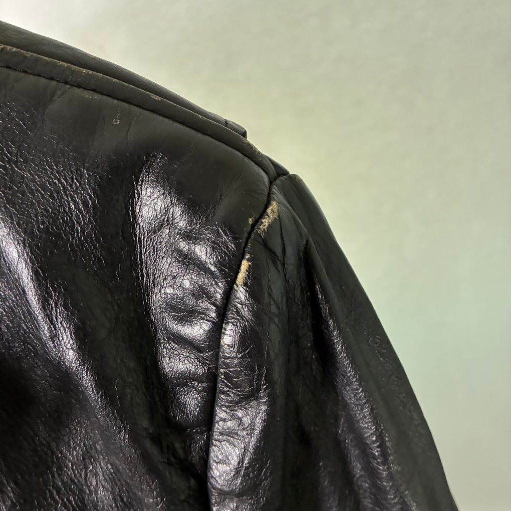 70s Branded Garments Leather Motorcycle Jacket