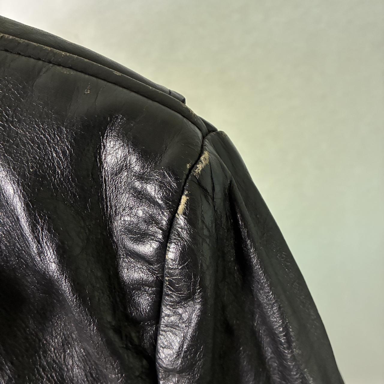 70s Branded Garments Leather Motorcycle Jacket