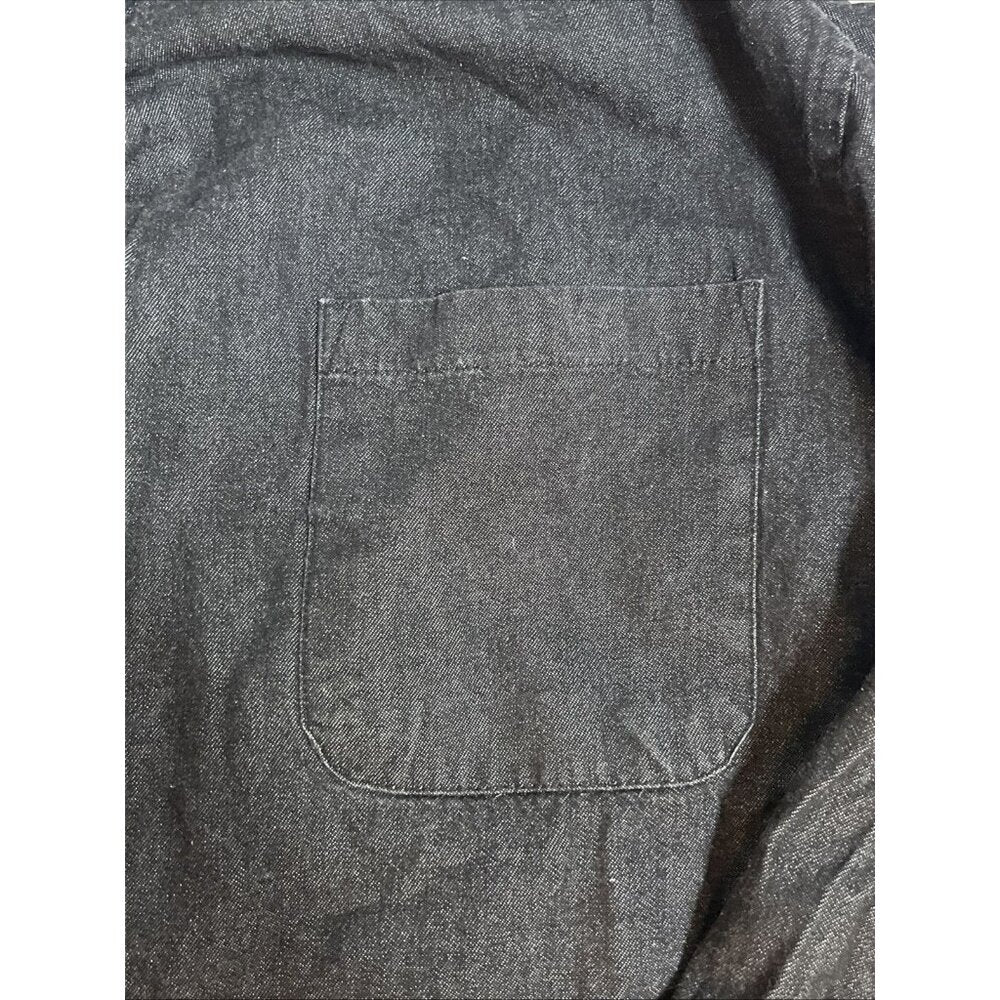 Y2K Faded Glory Mens Reversible Denim Plaid Shirt Jacket