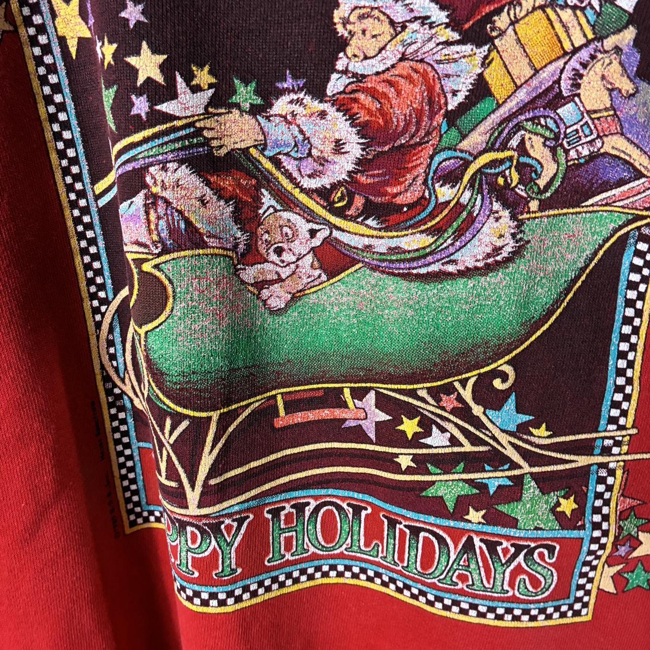 80 S Vintage Red Christmas Crewneck